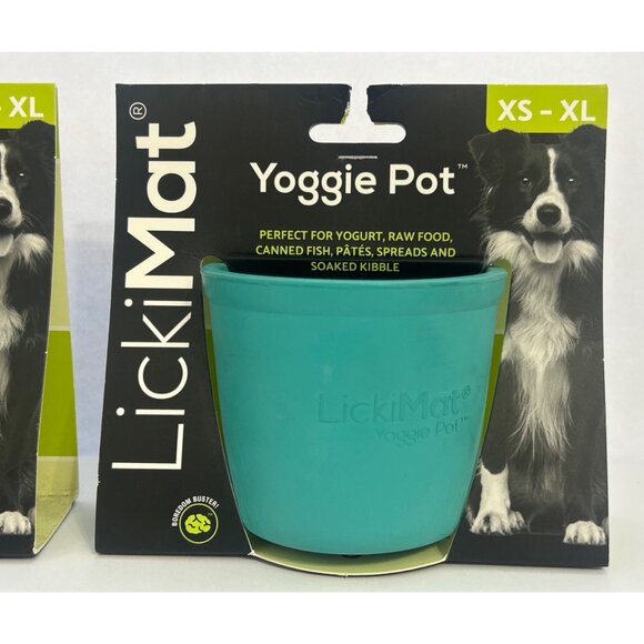 TWO LickiMat Yoggie Pots XS - XL For Dogs Reduce Stress & Boredom Entertain Pets - Picture 4 of 6